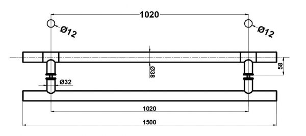 HDL633/Ручка офісна/1500-1020-38/глянець