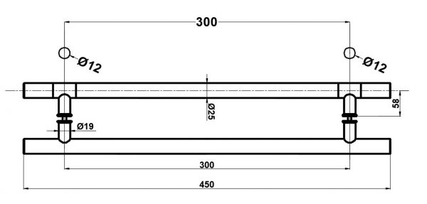 HDL633/ Ручка офісна/450-300-25/глянець