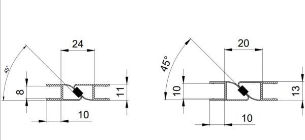 PS8M/8мм/2.5m/магнит белый/прозрачный силикон  