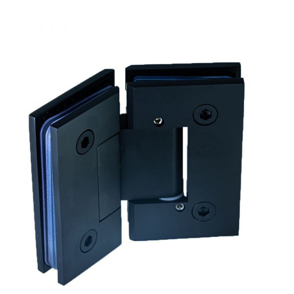 SH135BAD/BLACK. Петля скло-скло 135 градусів з регульованим кутом фіксації
