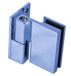 Z395302-L/CP.  Петля стена-стекло c функцией подъема, без фиксации  / покрытие-ГЛЯНЕЦ (открывание - левое)