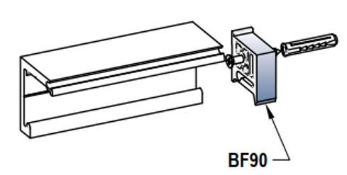 BF90/Фитинг для крепления направляющей к стене/FLO