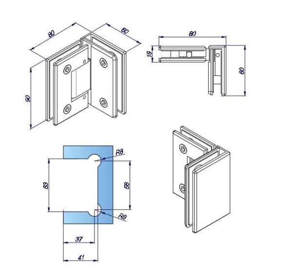 HDL304C/BLACK/регулируемый угол фиксации