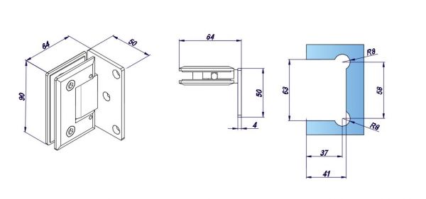 HDL305C-H101AK/глянець/регульований кут фіксації
