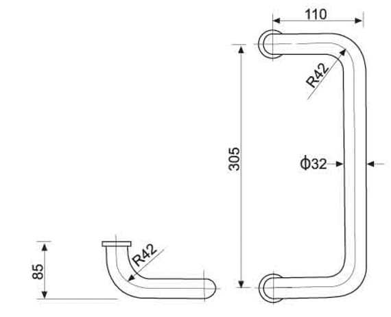 DH07/Ручка офісна/498-460-38/мат.нерж.