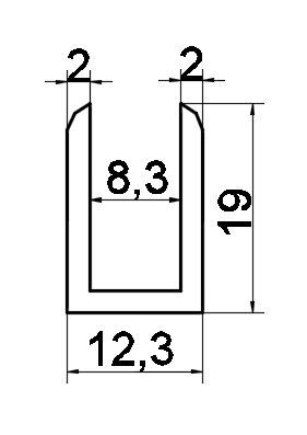 P02/8mm/глянець/алюміній