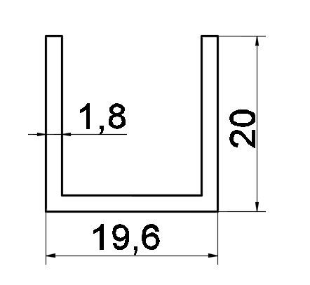 п20/профіль 20*19,6/анод