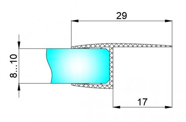 PS18C/10мм/2,5м/BLACK