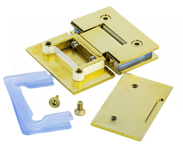 SH180B/GOLD. Петля скло-скло 180 градусів з фіксацією