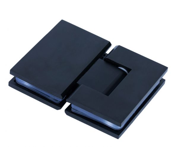SH180BAD/BLACK/Петля стекло-стекло 180 градусов c регулируемым углом фиксации