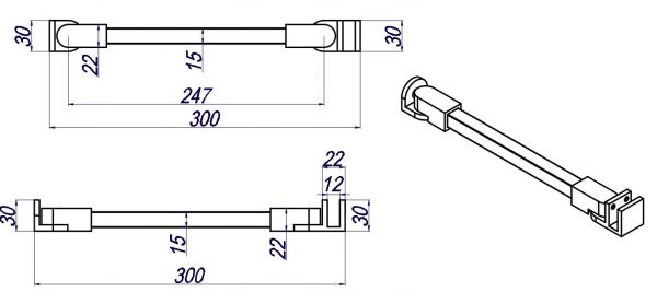 SR110/глянець/штанга 1195 мм.